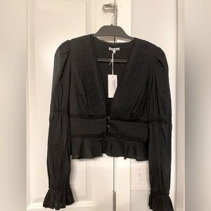 Reformation Meadowlark Black Top NWT